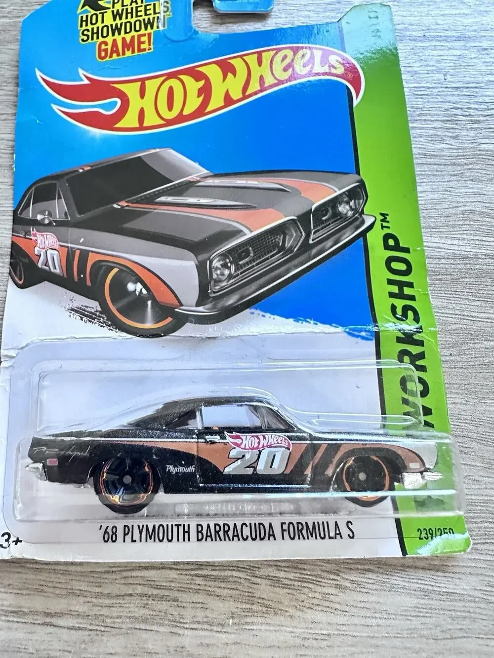 HOT WHEELS 1968 PLYMOUTH BARRACUDA FORMULA S 68 HW WORKSHOP #239/250 NEW H24